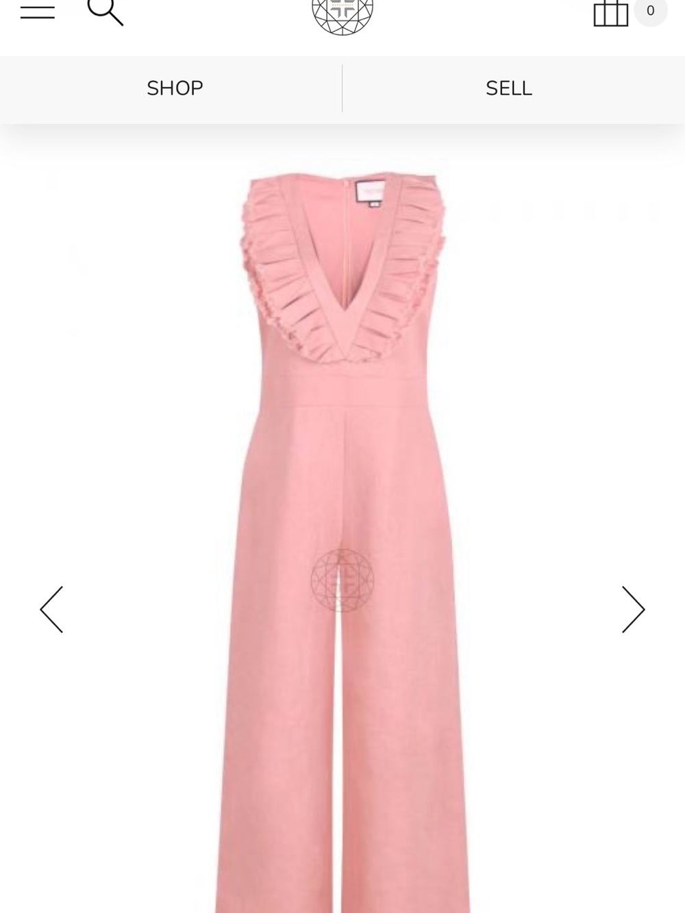 Alexis XS Sold -Out Odalys Peach Linen Wide
Leg Jumpsuit V-Neck EUC
